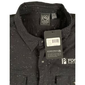 Stormtech Button Shirt 2XL Galactic Black Speckled Snap Front Forseti Logo NWT